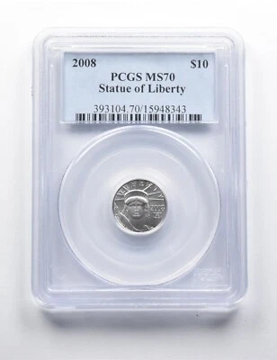MS70 2008 $10 American Platinum Eagle 1/10 Oz Platinum PCGS *1675 - Image 1 of 3