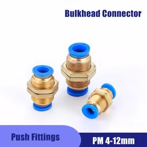 Conector de unión de mampara neumática igual empujar para conectar el accesorio de tubo - Imagen 1 de 9