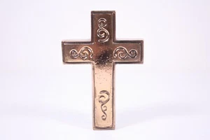 Cast Metal Rose Gold Tone 5.5” Crucifix Handle Hardware - Picture 1 of 12