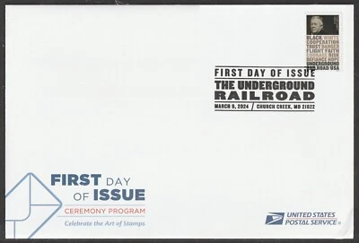 US 5835 The Underground Railroad Thomas Garrett Ceremony Program FDC 2024 - Image 1 of 3