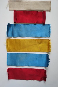 6 OLD SILK RIBBONS For Medals Awards Fraternal - Blank - Picture 1 of 4