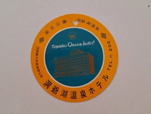 TOYAKO ONSEN Hotel alter Kofferanhänger Etikett TOYAKO Japan Asien - Bild 1 von 2