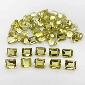 Lote de 33 piedras preciosas sueltas de cuarzo limón natural corte octágono 7*9-8*10 mm 100 CT - Imagen 1 de 3