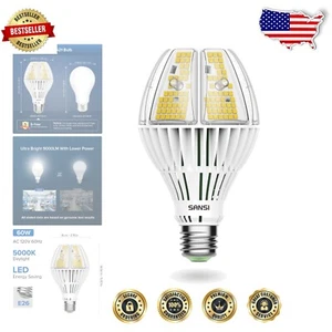 Ultra Bright 9000 Lumens A21 LED Bulb - 60W Energy Efficient Daylight 5000K - Picture 1 of 10