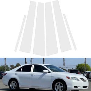 6Pcs Chrome Window Pillar Posts Door Trim Cover Fit For Toyota Camry 2007-2011 - Foto 1 di 5
