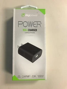 DigiPower USB Wall Charger IS-AC2 - Retail Packaging - Black, Old Version - Picture 1 of 4