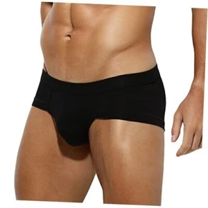 Men's Sexy Briefs Underwear Breathable Modal Boxer Trunks X-Large Black - Picture 1 of 7