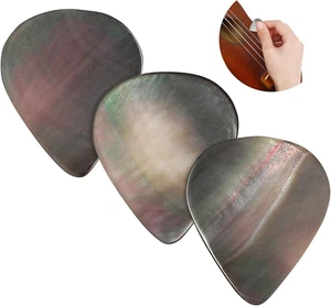 ULTNICE 3Pcs Guitar Picks Plectrums Shell Tones Guitar Pick for Ukulele Guitar - Picture 1 of 9