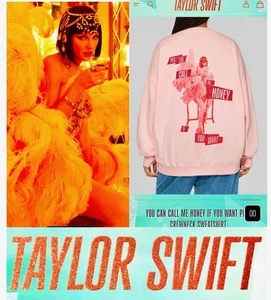 Neu Etikett Taylor Swift Showgirl Merch rosa honigfarbenfarben Sweatshirt großer Pullover L XL 2XL - Bild 1 von 15