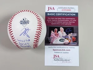 Jonathan Ornelas Signed 2023 World Series Baseball JSA COA Rangers 23 WS Champ A - Picture 1 of 9