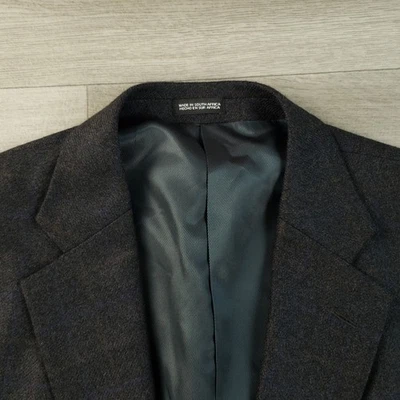 Stafford Vtg Soft Tweed Blazer Men Size 44L Wool Cashmere Windowpane Two Button - Image 1 of 4