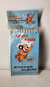 vintage Might Mouse sticker album  with stickers 1980s Terry Toons - Bild 1 von 2