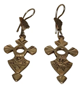 Handcrafted African Tuareg Berber  Cross Earrings Ethnic Tribal Jewelry africa - Picture 1 of 3