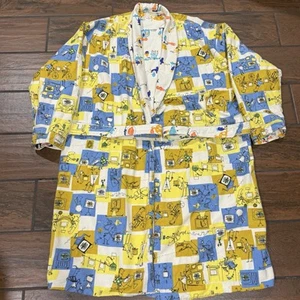 Vintage 90s Limited Promo Nick At Nite Nickelodeon Reversible Flannel Robe NIB - Bild 1 von 7