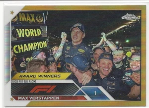 (5927) MAX VERSTAPPEN #/50 2023 TOPPS CHROME F1 FORMULA 1 GOLD REFRACTOR #190 SP - Picture 1 of 4