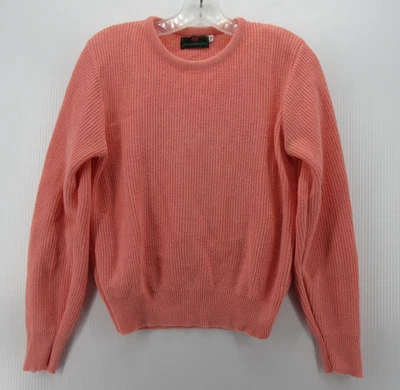 VINTAGE Abercrombie & Fitch Sweater Women Small Pink 80s Pullover Waffle USA - Image 1 of 4