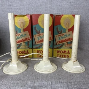 3 Vintage NOMA LITES Electric Candlolier Christmas Lights in Boxes USA Working - Picture 1 of 13