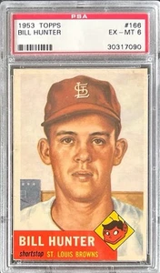 1953 Topps - #166 Bill Hunter - PSA 6 - Bild 1 von 2