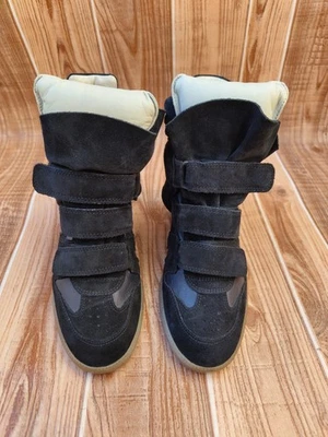 Isabel Marant Mujer Zapatillas Altas Negras Bekett Gamuza Cuña EU 38 US 7.5 Foto 1 de 4