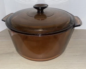 VTG Corning Ware Visions 5 Quart V-5-B Dutch Oven Roaster w/ Lid France - Picture 1 of 11