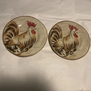 Espositore piatti in gres gallo Romalo da tavolo galleria 9,75". Set di 2 - Foto 1 di 7