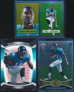 2012 Topps Chrome Red Zone Rookies Refractor rc Justin Blackmon MINT + 1957 lot - Picture 1 of 2