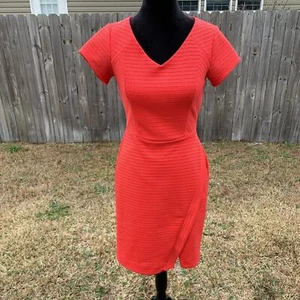 CATO Bodycon Bright Orange Short Sleeve Dress 6 - Picture 1 of 4