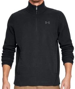 Under Armour 1/2 zip fleece textured pullover sweatshirt NWT mens S black - Picture 1 of 1