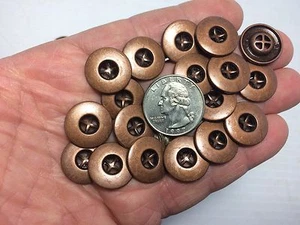 Neu Posten Kupfer Finish Metall Knöpfe Größe 11/16 in = 17mm (#CP10) - Bild 1 von 1