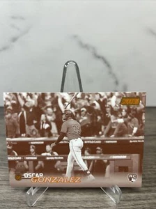 2023 Topps Stadium Club - Sepia #263 Oscar Gonzalez (RC) Cleveland Guardians - Picture 1 of 2