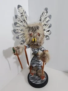 BAMBOLA KACHINA VINTAGE 1984-87 "IL FALCO GRIGIO" FIRMATA 2 PEZZI 18" - Foto 1 di 12
