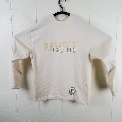 Camisa United Colors Of Benetton Para Hombre Mediana Beige Cuello Redondo Manga Larga Gráfico Foto 1 de 4