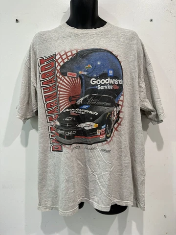 NASCAR Vintage 2000 #3 Dale Earnhardt Goodwrench T-Shirt XL Gray Both Sides Cover