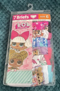 L.O.L. SURPRISE ! 100% COTTON PANTIES SET OF 7 SIZE 6 NEW IN PACKAGE - Picture 1 of 2