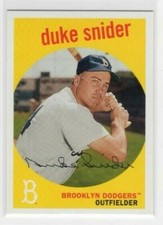 Duke Snider 2018 Topps Archives Baseball 1959 Topps #55 Brooklyn Dodgers