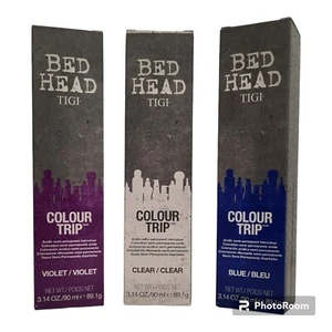 Tigi Bed Head Colour Trip BLUE, VIOLET, CLEAR Semi Permanent Hair Colour 3 PACK - Picture 1 of 1