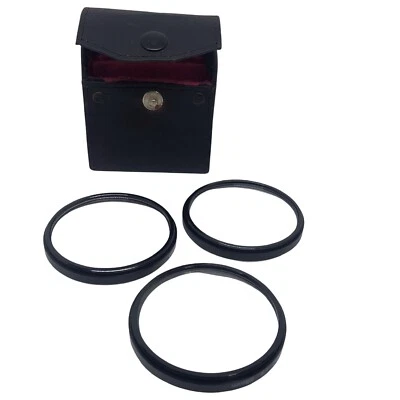 Bower Macro Digital Macro Filter Set 58mm +1 +2 +4 Close Up w/Black Case Vintage - Image 1 of 4