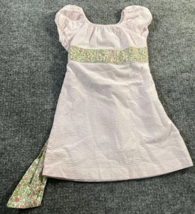 Bella Bliss Dress Girls 3 Pink White Candy Striped Floral SashSleeveless - Picture 1 of 5