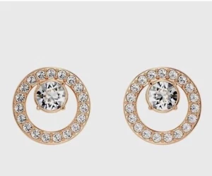Swarovski Creativity Open Rose Gold Tone Stud Earrings Brand New Unused💕❤️ - Picture 1 of 6