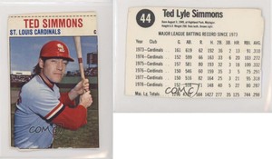 1979 Hostess All-Star Team Ted Simmons #44 HOF