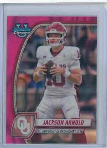 Jackson Arnold 2024 Bowman University Chrome #80 Pink Lava Refractor - Picture 1 of 2