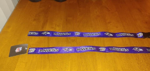 TWO NFL Baltimore Ravens 25" Purple Lanyards NEW WITH tags! Cover