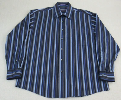 Camisa Roberto Villini Alta Costura Para Hombre Grande Rayas Sin Talla Etiqueta Ver Medidas Foto 1 de 4