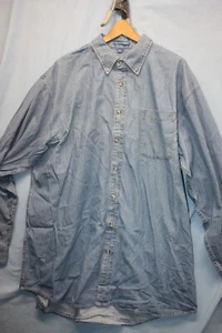 Denim uomo Port Authority blu manica lunga grande e alto 3XLT UOMO nuovo con etichetta - Foto 1 di 5