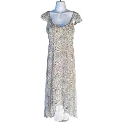 Nuevo Vestido Belle BADGLEY MISCHKA Para Mujer Taupe Crema De Colección Encaje Estampado Floral Talla 2 Foto 1 de 4