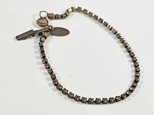 Vintage Bracelet Signed  LizPaiacios SF Liz Palacios Rhinestones Box Tennis - Picture 1 of 6