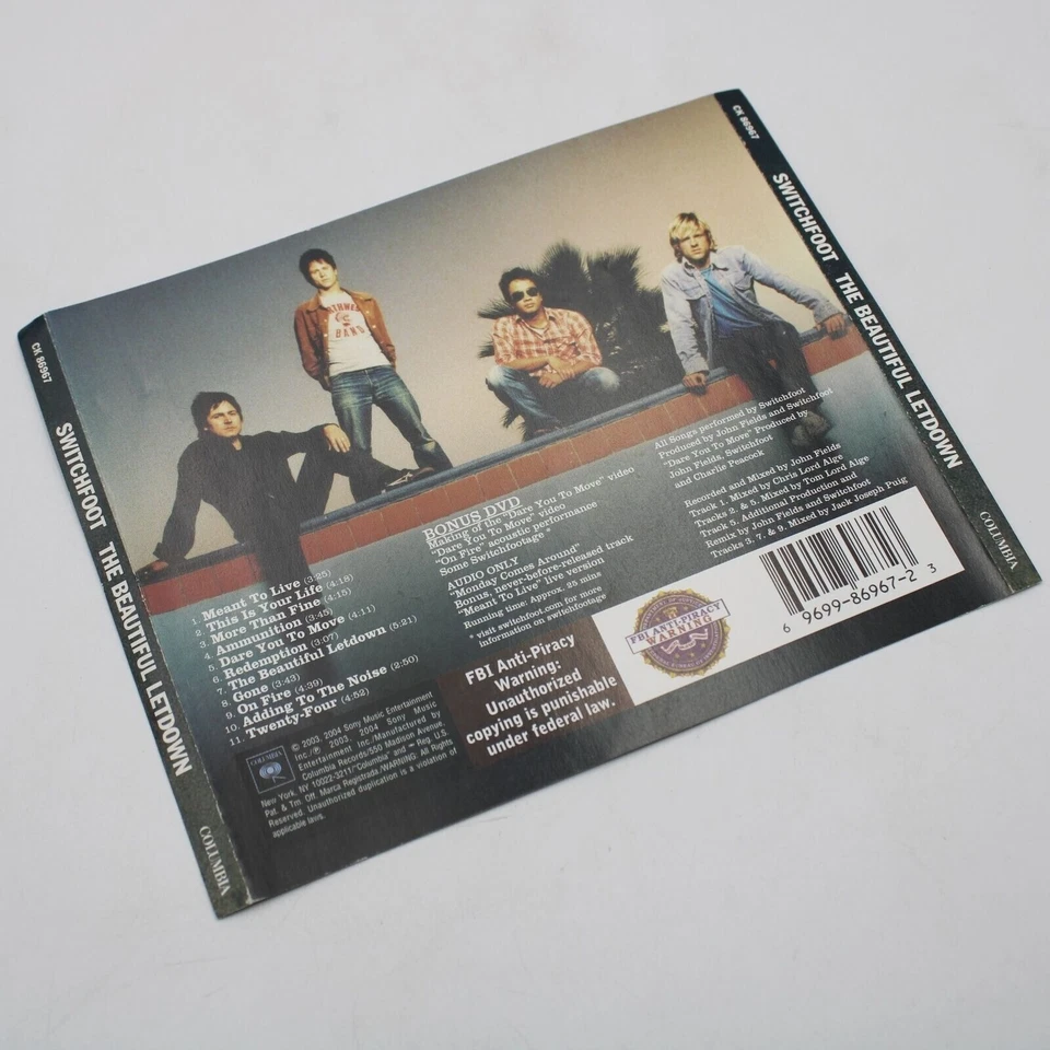 BACK INSERT ONLY Switchfoot The Beautiful Letdown CK 86967 Foto 1 de 1