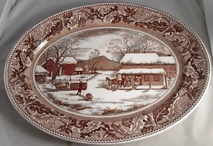 Vintage Johnson Brothers Home for Historic America Thanksgiving 20" Platter GUC. - Picture 1 of 5