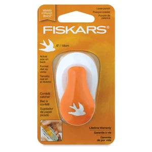 Fiskars Dove Small Lever Craft Paper Punch #174630 Bird Peace - Picture 1 of 1