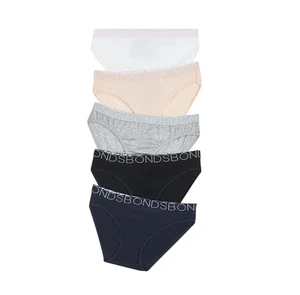 15 X Bonds Girls Bikini Underwear Kids Briefs Black/ White /Grey /Nude /Navy - Picture 1 of 5